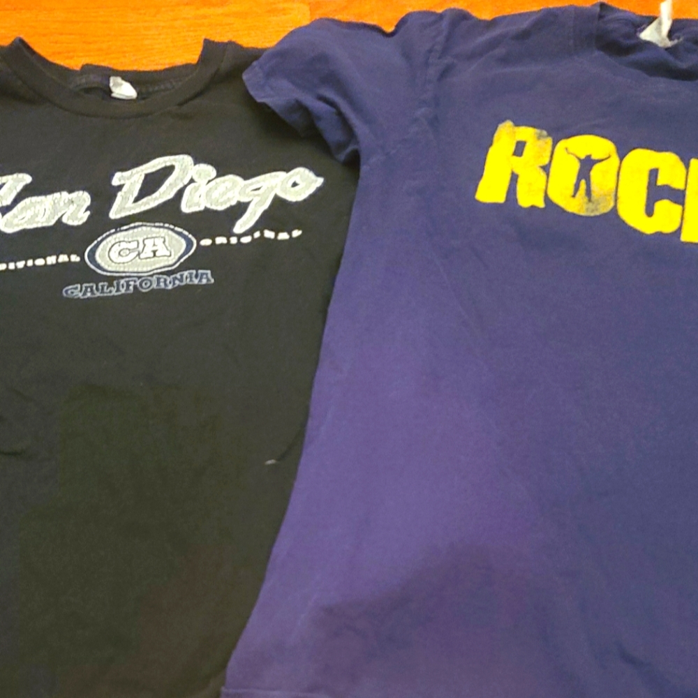 Lot of 2, Boys T-shirts Size S Rocky, San Diego